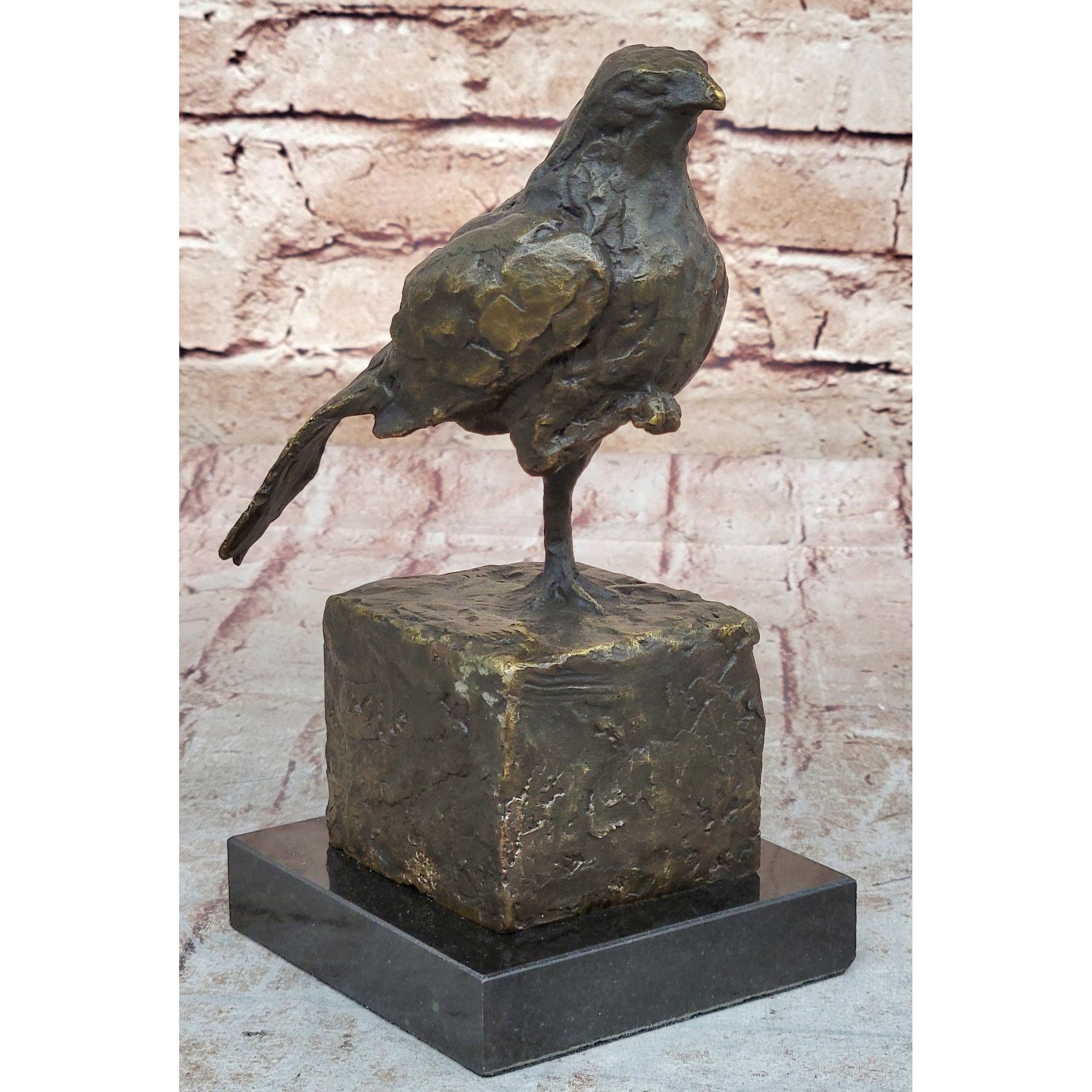 Bronze Metal Bird Sculpture Statue Figure Crude Style Original Art