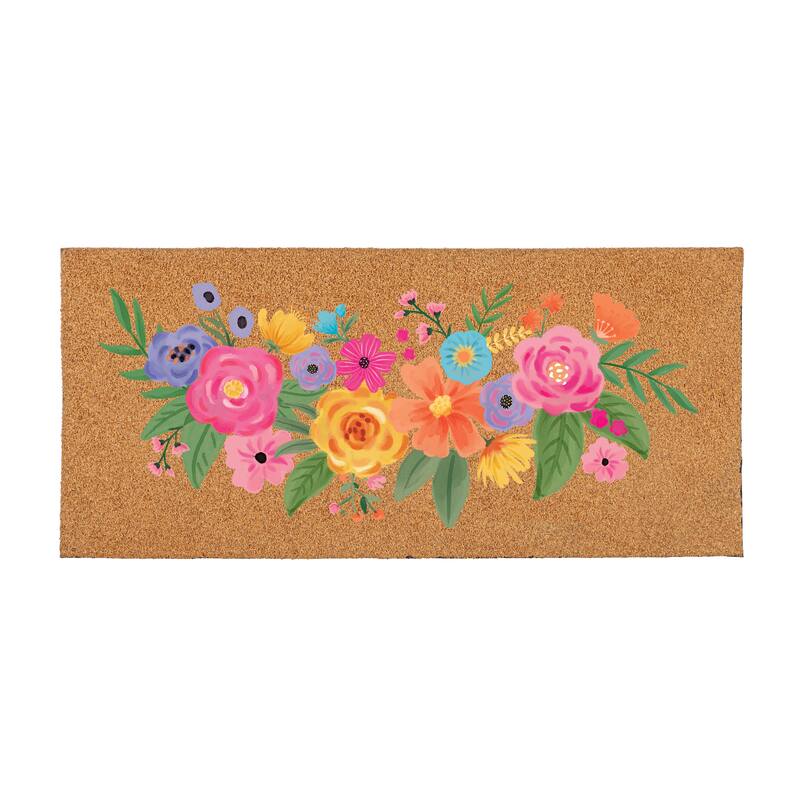 Welcome Spring Blossom Coir Mat - 22" x 10"