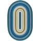 preview thumbnail 1 of 14, SAFAVIEH Handmade Braided Gula Machine Washable Country Rug 3' x 5' Oval - Navy/Green - Oval