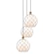 Option Brushed Brass / White Glass with White Rope