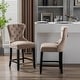 preview thumbnail 4 of 36, Carter 24" Wingback Tufted Nailhead Counter Stool (Set of 2)