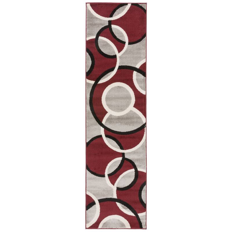 World Rug Gallery Modern Abstract Circles Area Rug