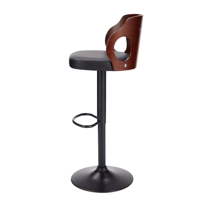 Swivel Bar Stools Set Kitchen Island Counter Height Bar Chairs Faux Leather Upholstered Armless Counter Stools