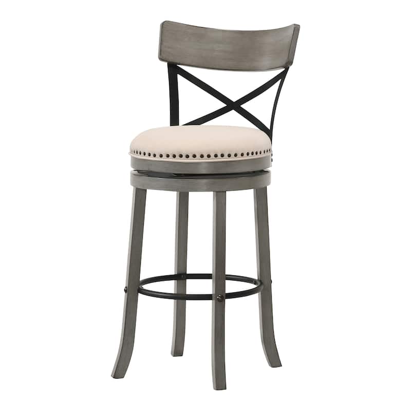 Heidi Modern Farmhouse Swivel Barstools (Set of 2) by Furniture of America