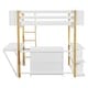 preview thumbnail 11 of 31, Full Size Wood Loft Bed With Built-in Storage Cabinet and Foldable desk