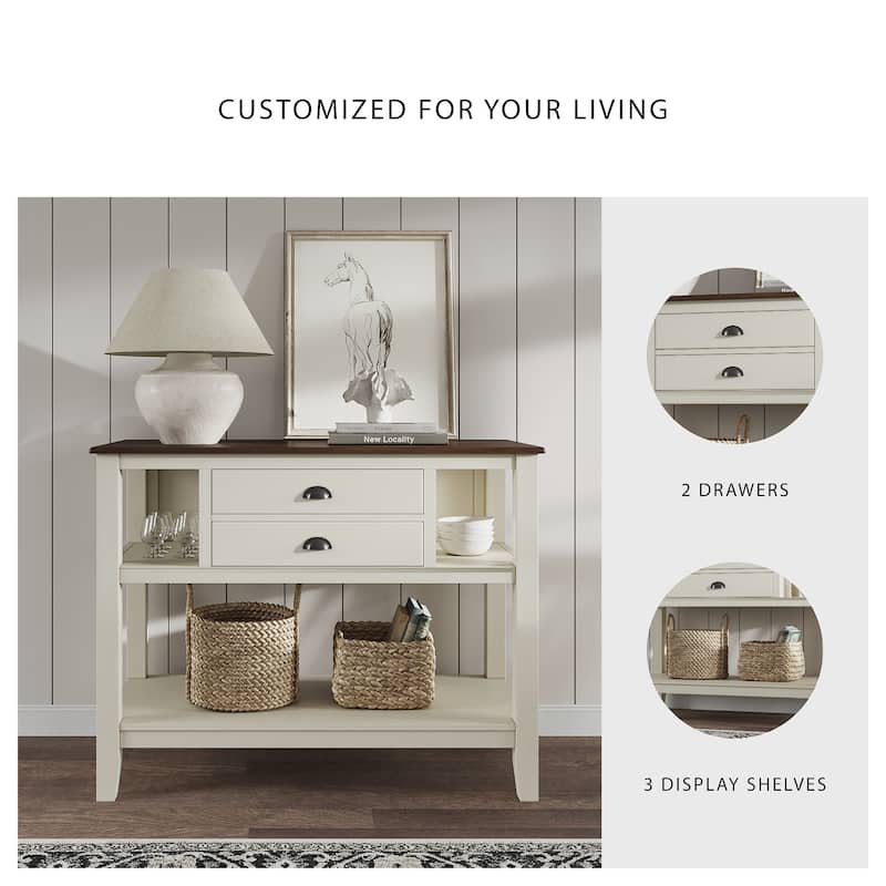 Whitesburg Two-tone Server - 48" W x 20" D x 35.63" H