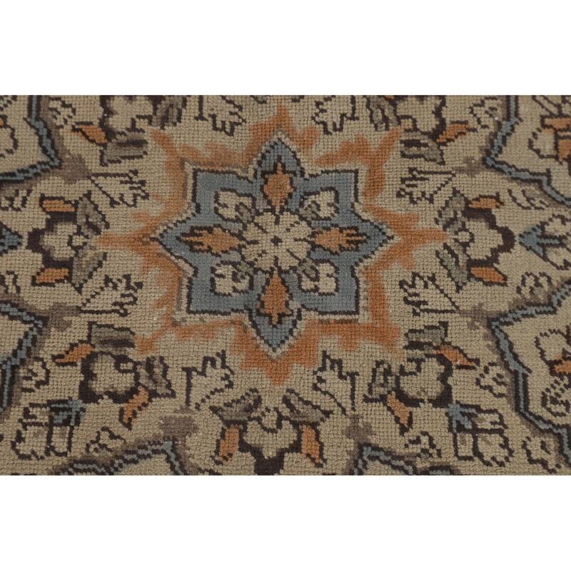 Blue Tabriz Persian Vintage Area Rug Handmade Bedroom Wool Carpet - 9'9" x 12'7"