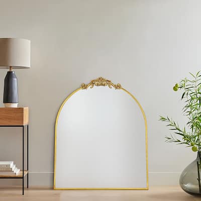 TEHOME Traditional Baroque Inspired Bathroom Vanity Rectangular Mirror - 30'' x 34''