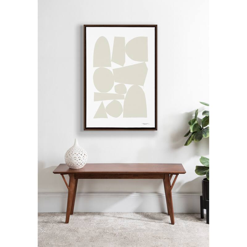 Kate and Laurel Sylvie II Neutral Framed Canvas by Statement Goods