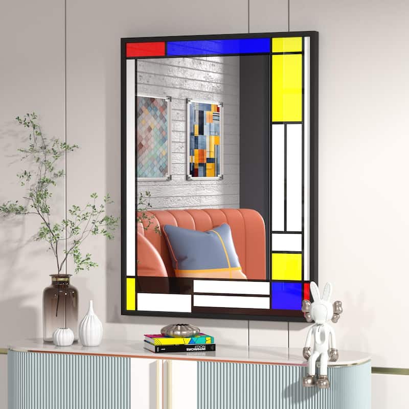 Window Pane Wall Decor Bathroom Vanity Mirror Mounted