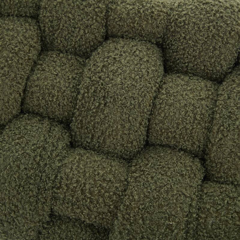 Christopher Knight Home - Teddy Braided Upholstered Bench with Black Metal Legs End-of-Bed Seating