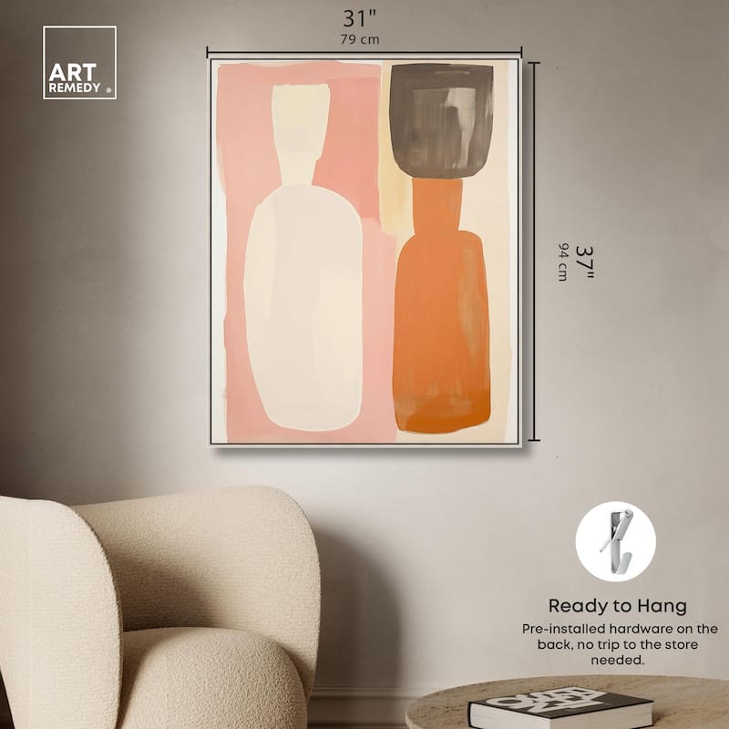 Pink Meets Clay II Canvas by Art Remedy