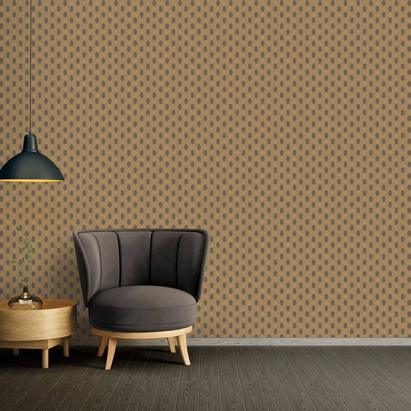 Galerie Wallcoverings Absolutely Chic Art Deco Style Geometric Motif Vinyl on Non-woven Wallpaper Roll