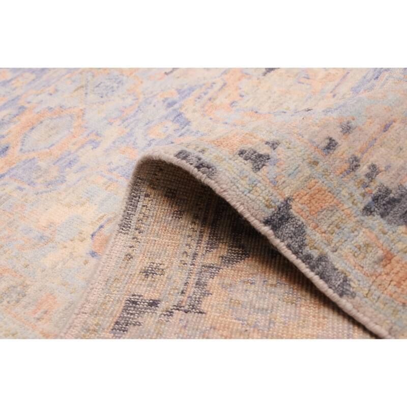 ECARPETGALLERY Hand-knotted Jules Serapi Light Blue Wool Rug - 7'11 x 9'10