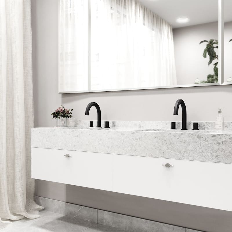 Vigo VG01303 Hart 1.2 GPM 9" H Double Handle Widespread Bathroom