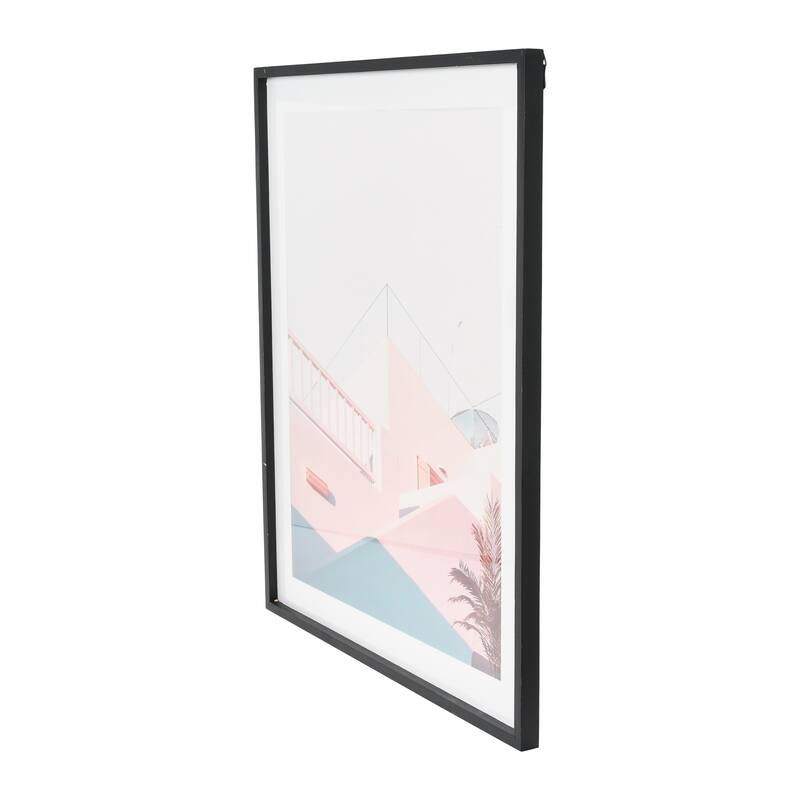 Wood Framed Architecture Photograph - Multi-Color