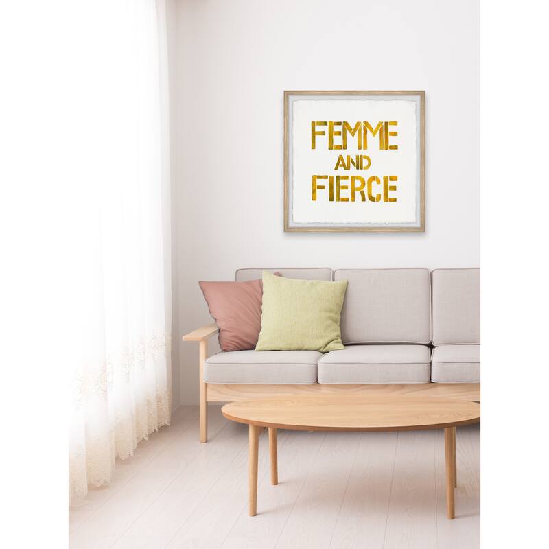 Femme and Fierce Framed Wall Art, Elegant Home Touch - Sophisticated Artwork for Refined Décor