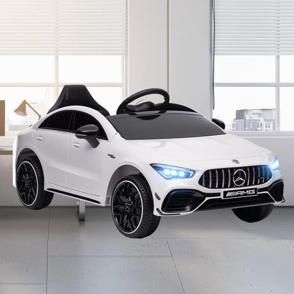 slide 2 of 31, Mercedes-Benz AMG CLA 45 Licensed 12V Kids Electric Ride-On Car with Remote Control, LED Lights, and Spring Suspension