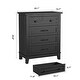 preview thumbnail 8 of 18, 4 Dresser for Bedroom, 34.8" Tall Vertical Drawer Dresser with Large Storage, Freestanding Wooden Closet Chest