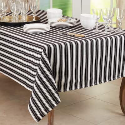 Cotton Tablecloth With Striped Design