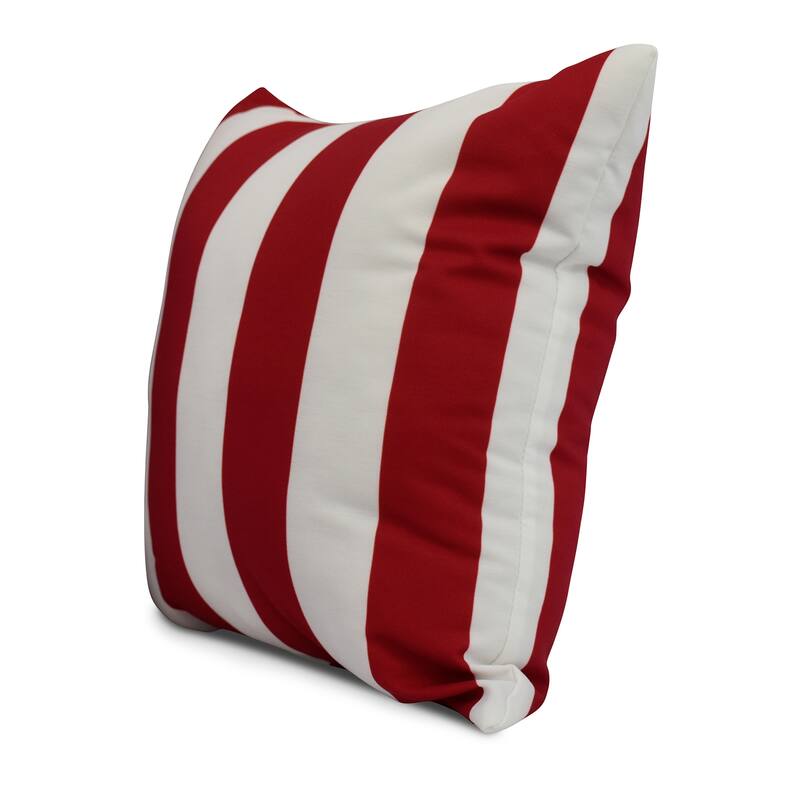 18 x 18 Inch Rugby Stripe Stripe Print Outdoor Pillow
