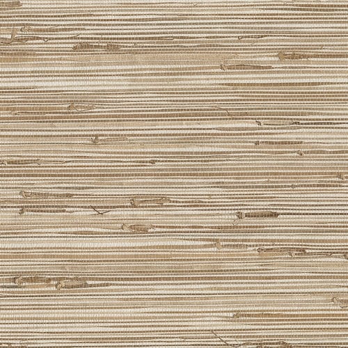 Brewster 63-65601 Ting Taupe Grasscloth Wallpaper