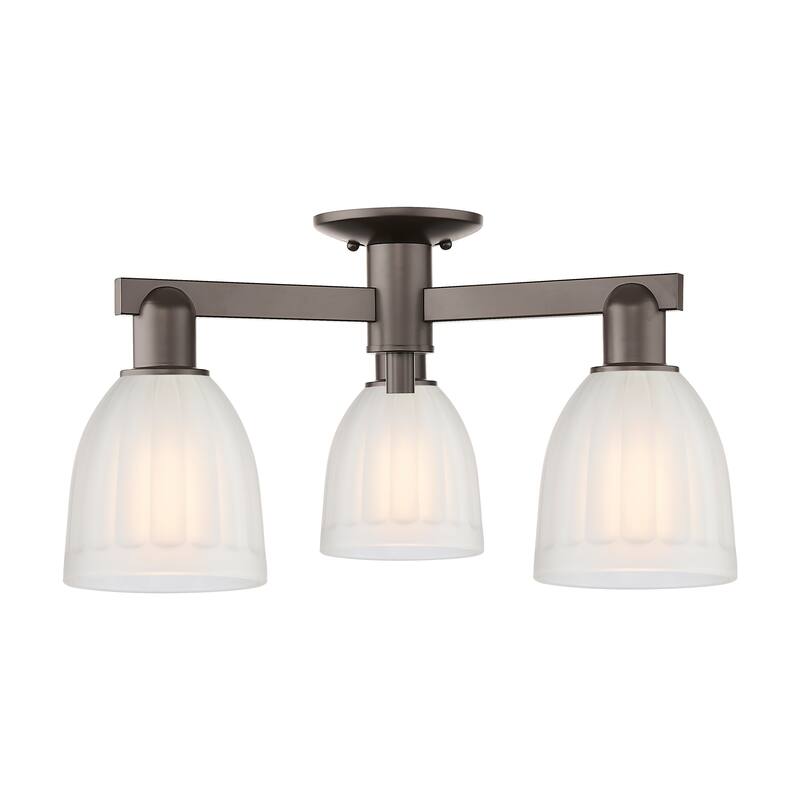 Innovations Lighting Endless Possibilities Arcadia - Brookfield - 3 Light 23" Semi-Flush Mount - Oil Rubbed Bronze