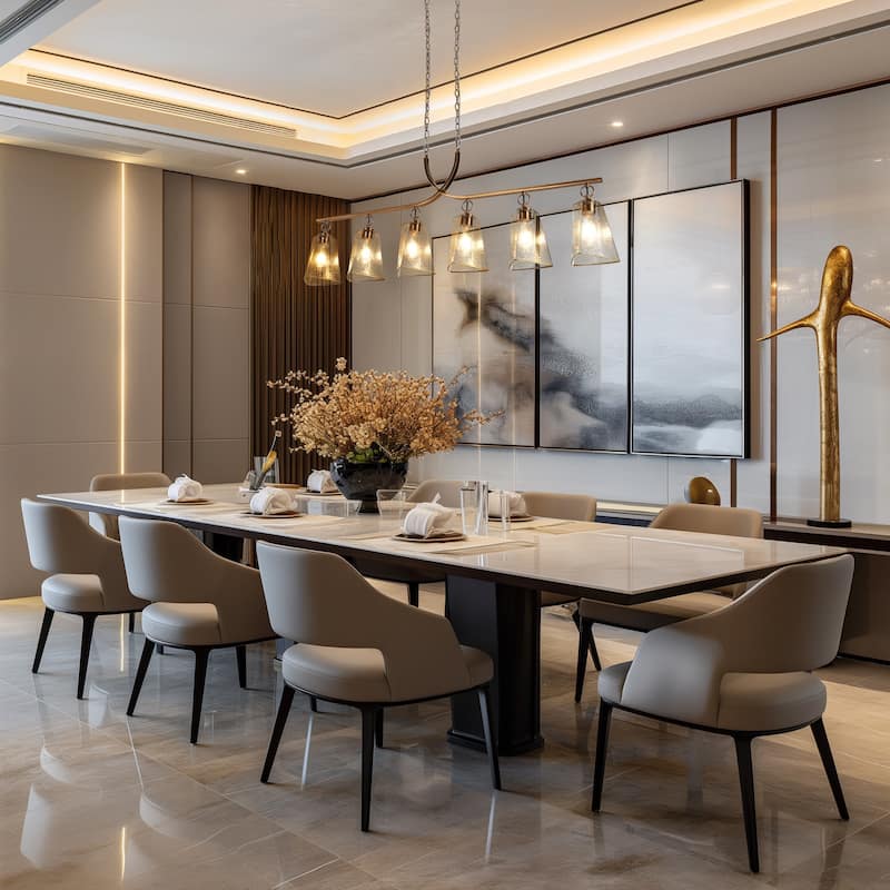 Modern 6-Light Gold Large 55 IN Chandelier Linear Kitchen Island Light for Dining Room - W 55.1" x H 21.1"