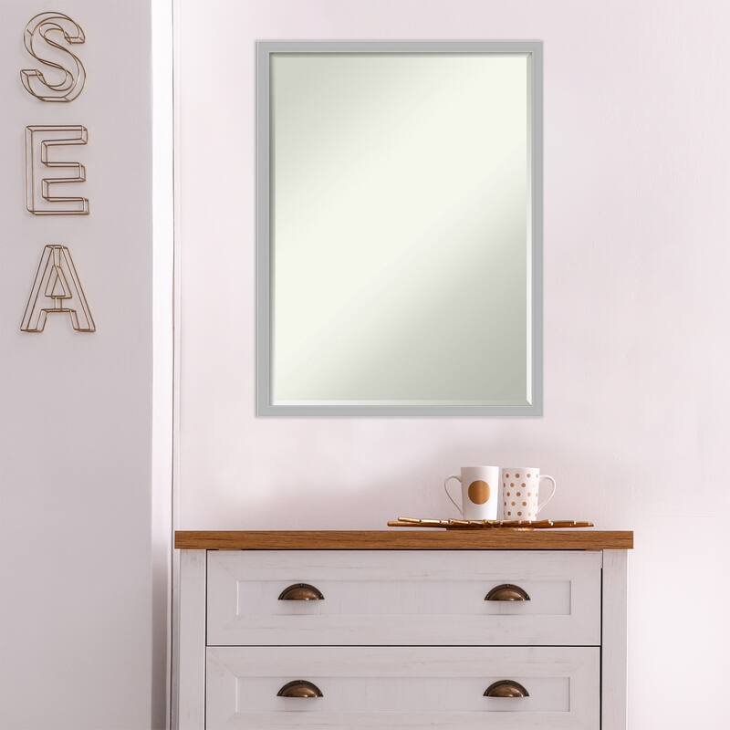 Petite Bevel Bathroom Wall Mirror - Hera Chrome Frame - Hera Chrome - 19 x 25 in