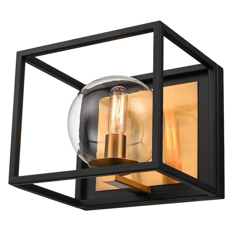 Light Society Vinn 1-Light Vanity Light - Black/Brushed Brass