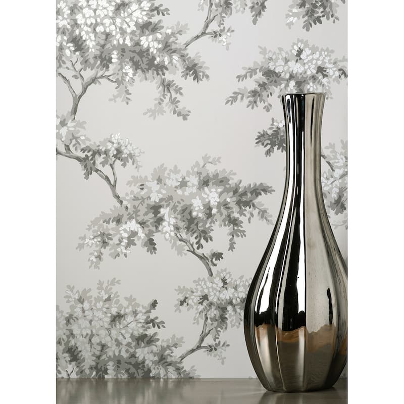 Brewster Ashdown Grey Tree Wallpaper