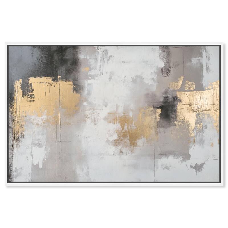 Gilded Gray I Canvas by Art Remedy - White - 36" x 24"
