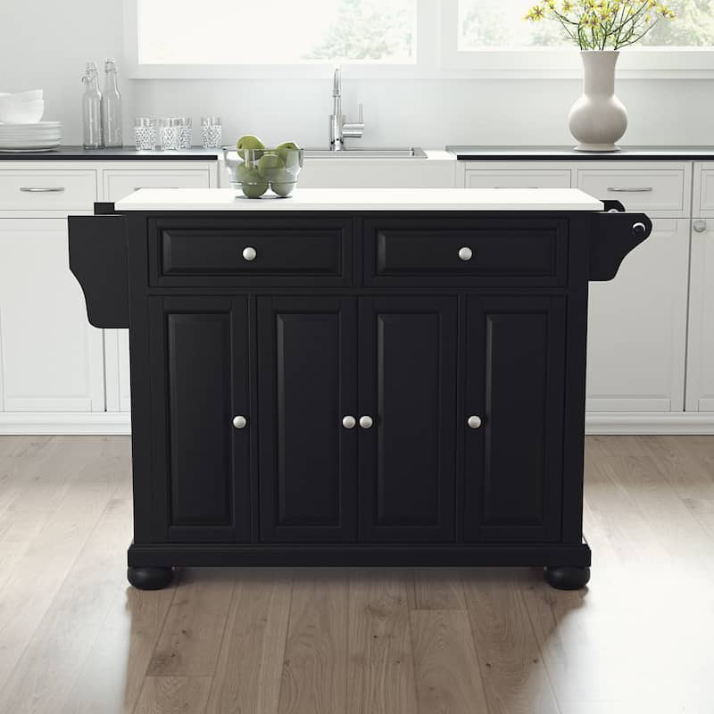 Crosley Alexandria Granite Top Full Size Kitchen Island/Cart - 52 "W x	18 "D x 34 "H