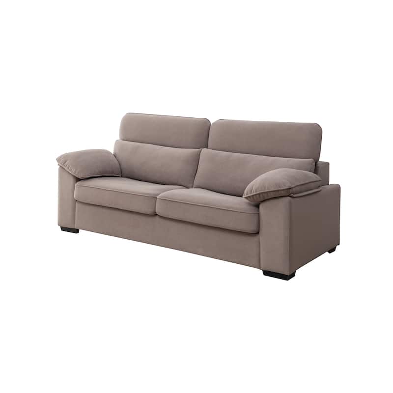 Convertible Pull-Out Sleeper Couch with Memory Foam Mattress