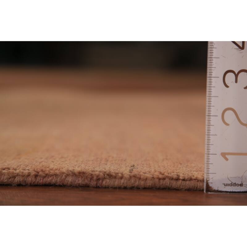 Gabbeh Modern Rug Handmade Brown Tribal Wool Carpet - 3'1" x 4'10"