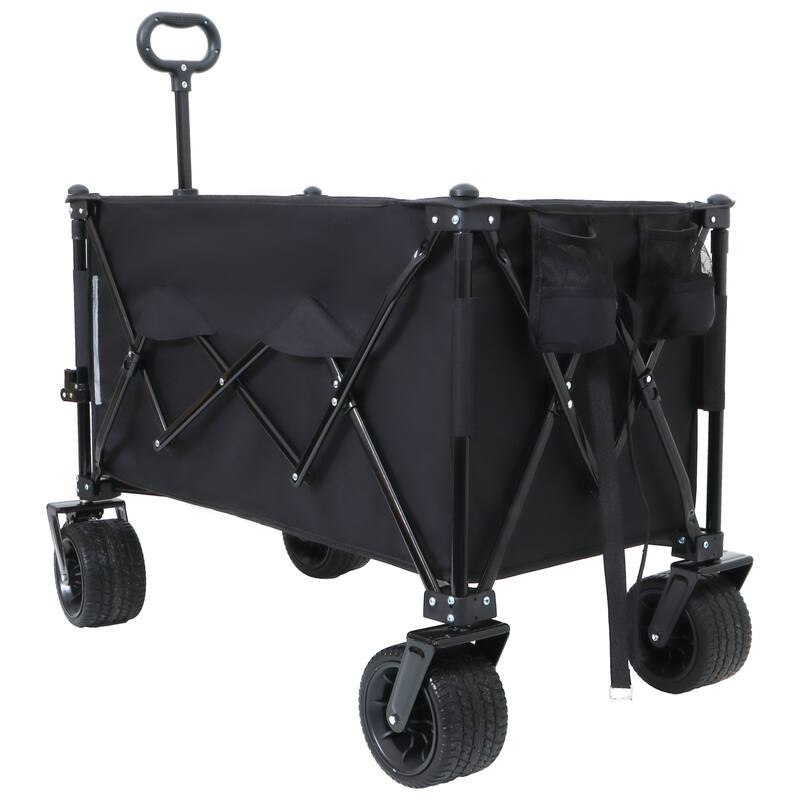 480 lb Capacity Foldable Garden Utility Wagon with Heavy-Duty Wheels