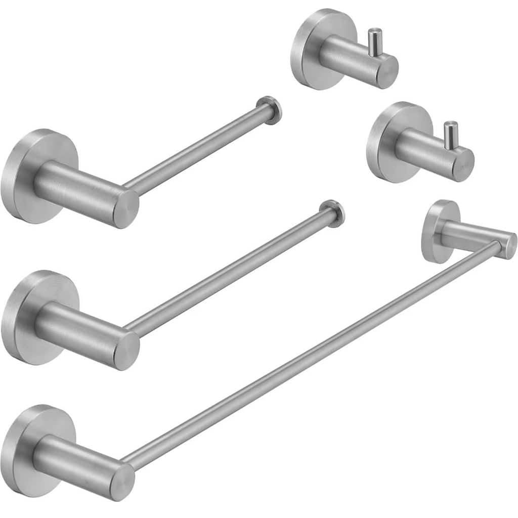 Bathroom Towel Bar Hand Towel Holder Toilet Paper Holder and 2 pcs Robe Hook