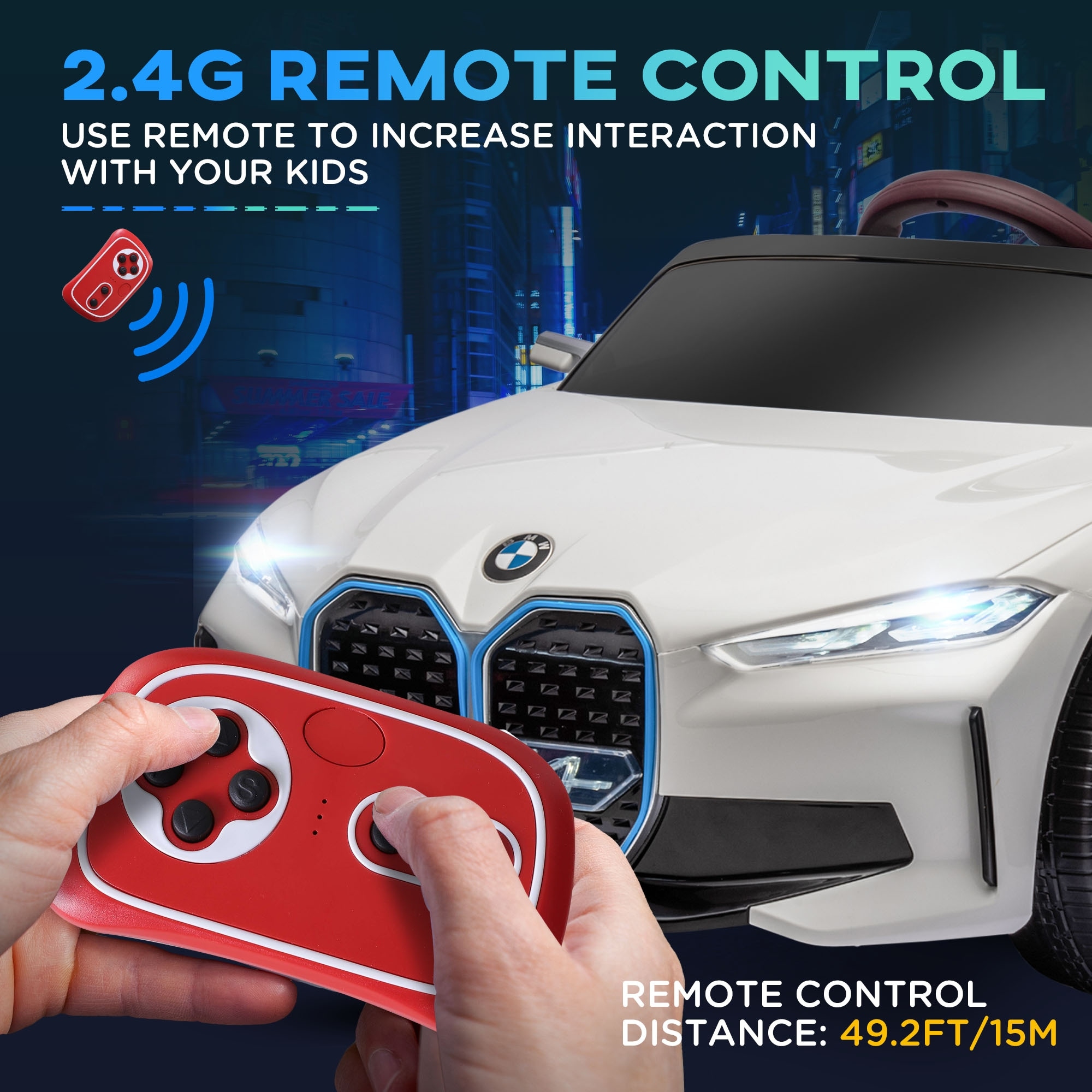 品質のいい Licensed 12V Aosom BMW White - Kids for Car Ride-On Electric 邦楽