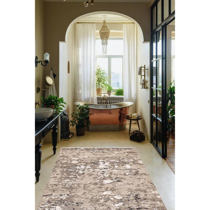 ECARPETGALLERY Hand-knotted Legacy Grey Silk, Wool Rug - 2'6 x 12'1