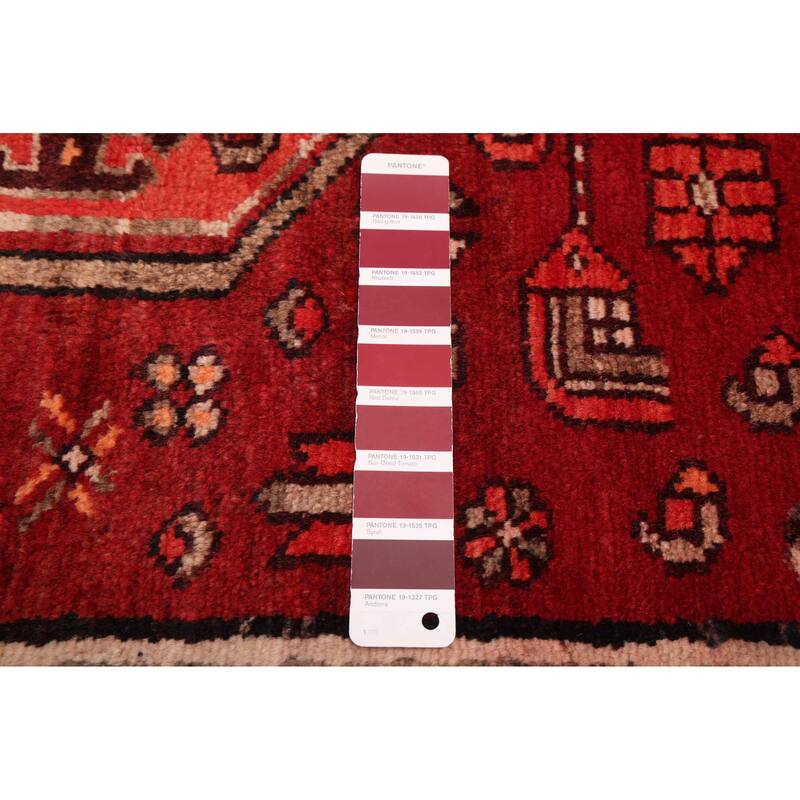 ECARPETGALLERY Hand-knotted Konya Anatolian Dark Red Wool Rug - 4'7 x 12'10