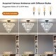 preview thumbnail 13 of 22, Crystal Chandeliers,5-Tier Round Semi Flush Mount Chandelier Light Fixture, Large Contemporary Luxury Ceiling Lighting