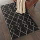 preview thumbnail 46 of 65, Nourison Geometric Moroccan Boho Shag Area Rug 2' 3" x 3' 9" - Charcoal