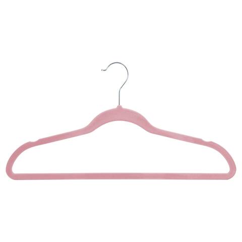 Richards Homewares Softgrip Velvet Non Slip Suit Hanger Dusty Pink 25pc Set