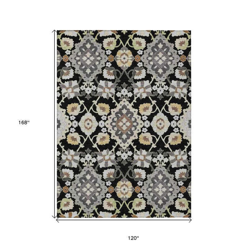HomeRoots Oriental Traditional Rectangle Outdoor Rug