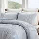 preview thumbnail 5 of 39, Harbor House Anslee Taupe 3 Piece 100% Cotton Yarn Dyed Duvet Cover Set with Overlap Closure Shams