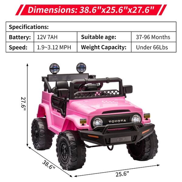 dimension image slide 0 of 4, 12v Ride on Truck Car