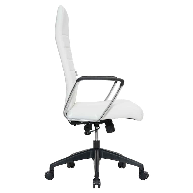 Hilton Modern High Back Ergonomic Leather Office Chair with Adjustable Height, Swivel, and Tilt for Conference or Executive Desk