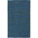 preview thumbnail 32 of 110, Chapra Hand Woven Chunky Jute Area Rug 2' x 3' - Blue - Rectangle