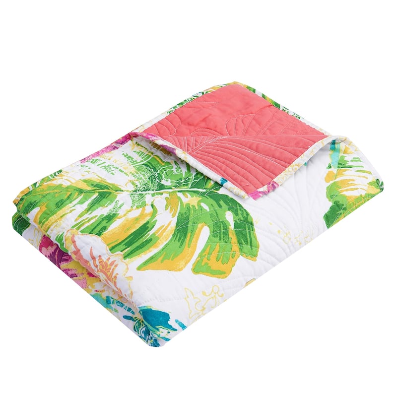 Greenland Home Fashions Tropics Cotton-Rich Throw Blanket