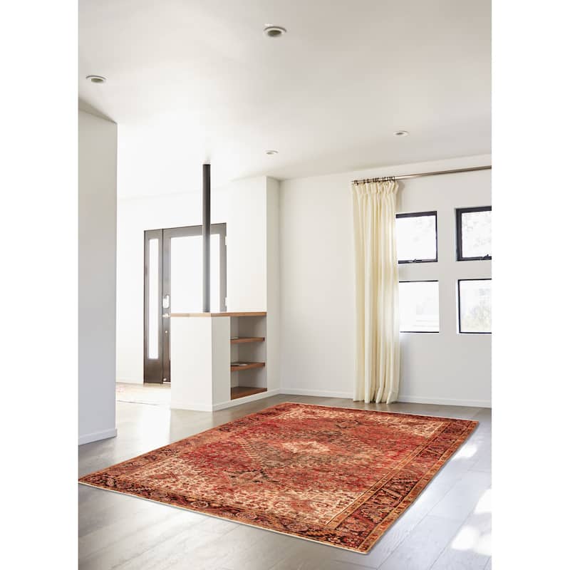 ECARPETGALLERY Hand-knotted Sarabi Red Wool Rug - 9'11 x 13'5